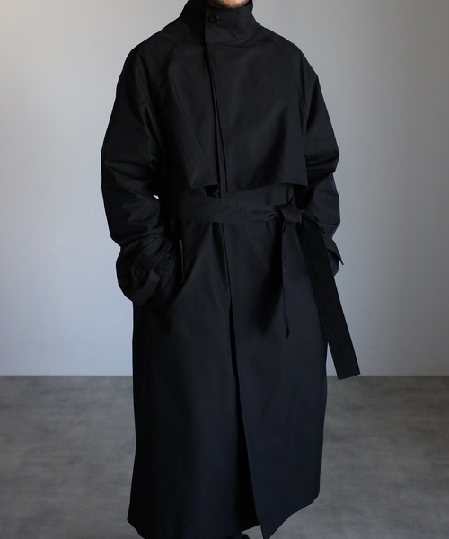 「CREARE -LINO-」 トレンチコート L ブラック メンズ_画像5