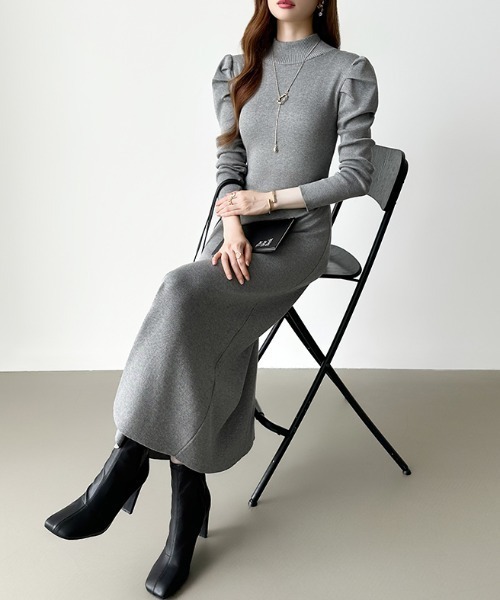 「COCOMOMO」 長袖ワンピース FREE アイボリー レディース_画像7