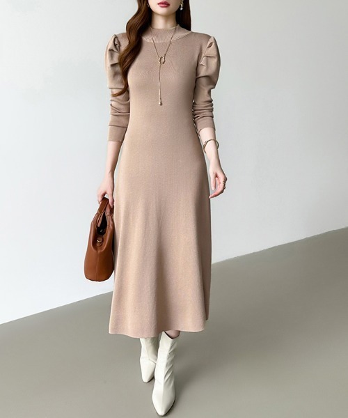 「COCOMOMO」 長袖ワンピース FREE アイボリー レディース_画像9