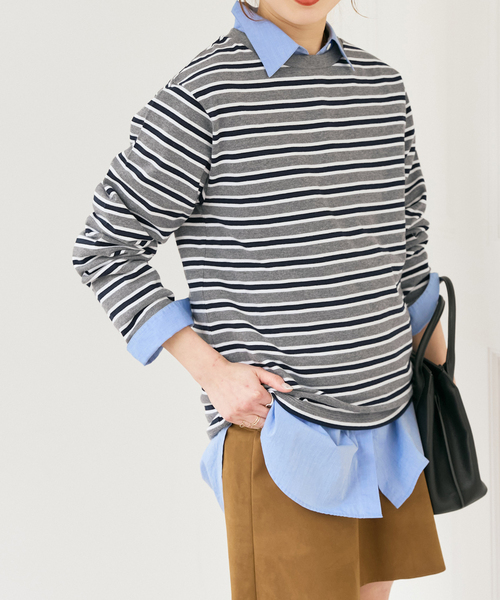 Spick＆Span（スピック アンド スパン） tシャツ マルチボーダーT