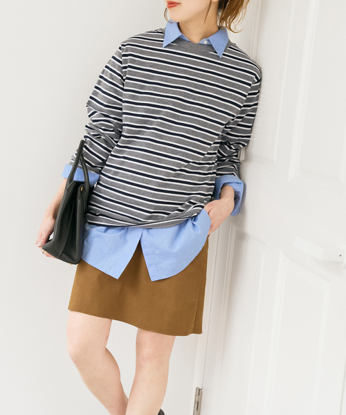 Spick＆Span（スピック アンド スパン） tシャツ マルチボーダーT