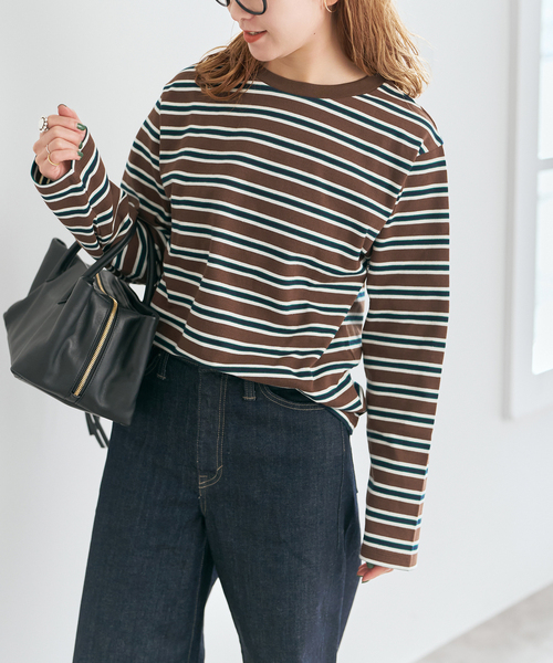 お値下げしました！spick&amp;span ボーダートップス シアーボーダーTシャツ（Tシャツ/カットソー）｜Spick & Span