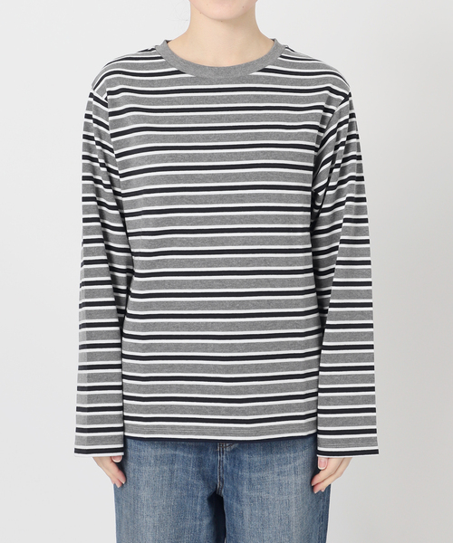 トラディショナルウェザーウェア スピックアンドスパン ボーダーTシャツ Spick＆Span（スピック アンド スパン） tシャツ シアーボーダーT