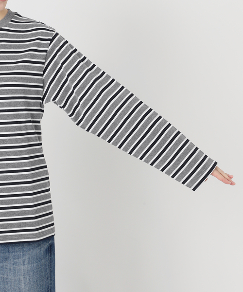 【新品未使用】spick&amp;span/ボーダーシャツ Spick＆Span（スピック アンド スパン） tシャツ マルチボーダーT