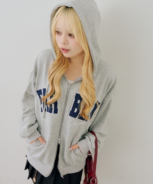ANOTHER BRANCH OLIVE des OLIVE パーカー フードロゴZIPパーカー