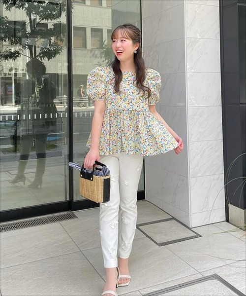 Fit more（フィットモア） 半袖ブラウス FREE イエロー レディース 