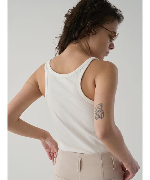 Henon. タンクトップ ノースリーブ THIN LINE TANK TOP レディース