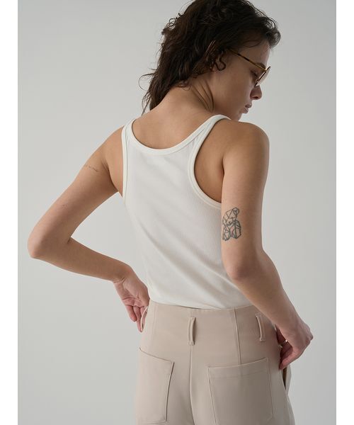 Henon. タンクトップ ノースリーブ THIN LINE TANK TOP レディース