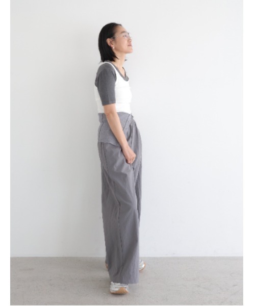 Henon. タンクトップ ノースリーブ リブタンクトップ レディース