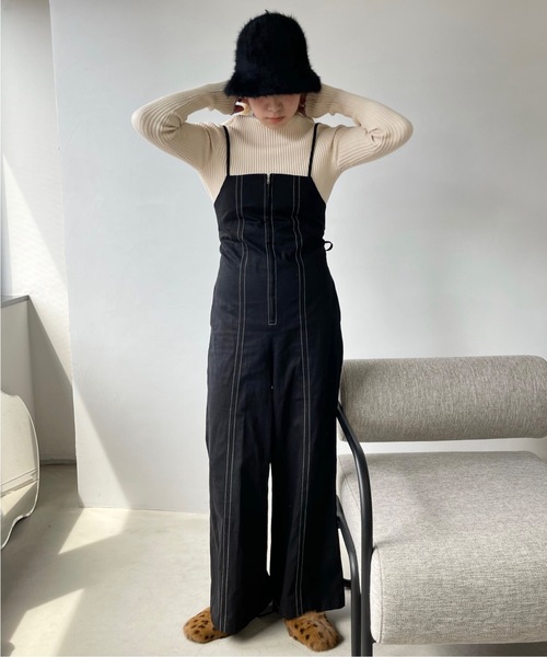 「SANSeLF」 オーバーオール FREE ホワイト レディース_画像2