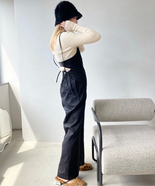 「SANSeLF」 オーバーオール FREE ホワイト レディース_画像5