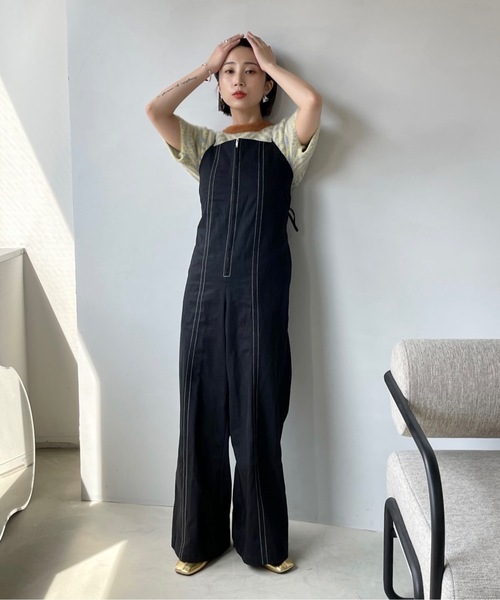 「SANSeLF」 オーバーオール FREE ホワイト レディース_画像9