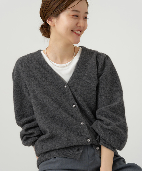 「IENA」 ニットカーディガン FREE ベージュ レディース_画像2