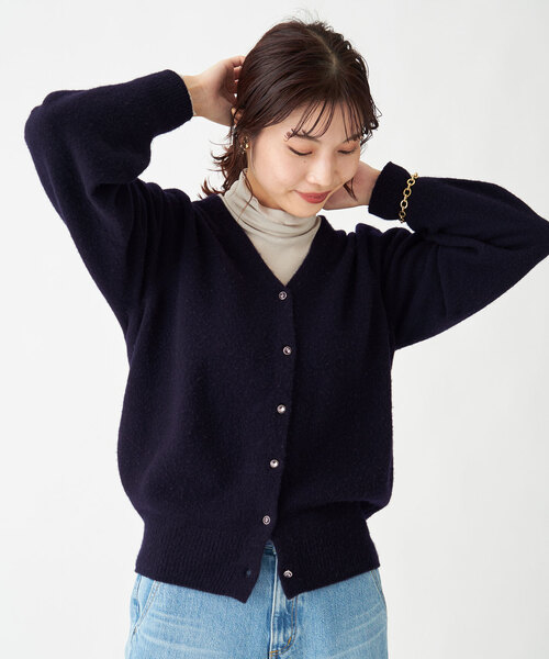 「IENA」 ニットカーディガン FREE ベージュ レディース_画像3