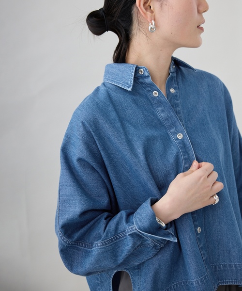 「VERMEIL par iena」 長袖シャツ FREE ブルー レディース_画像7