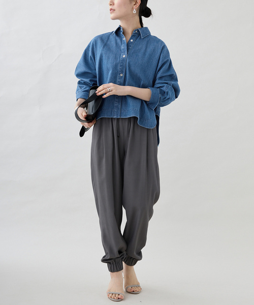 「VERMEIL par iena」 長袖シャツ FREE ブルー レディース_画像9
