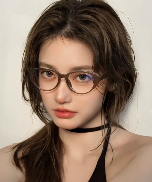 伊達メガネ メガネ 眼鏡 ユニセックスキャットアイ伊達メガネ