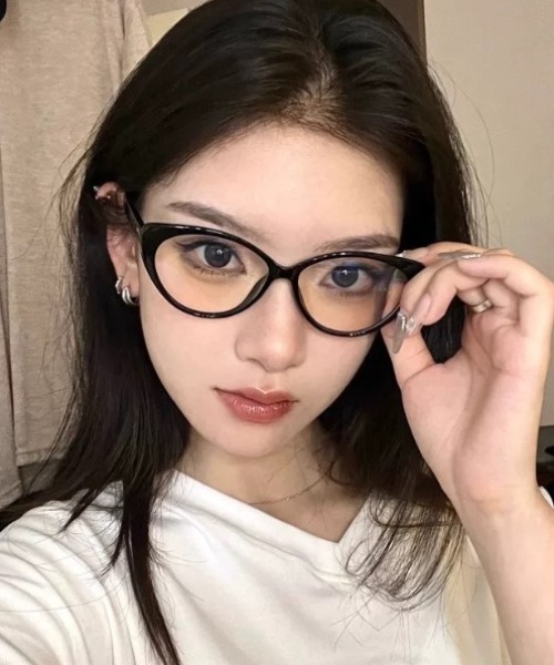 伊達メガネ メガネ 眼鏡 ユニセックスキャットアイ伊達メガネ