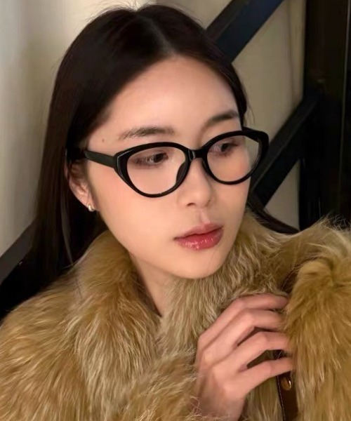 伊達メガネ メガネ 眼鏡 ユニセックスキャットアイ伊達メガネ