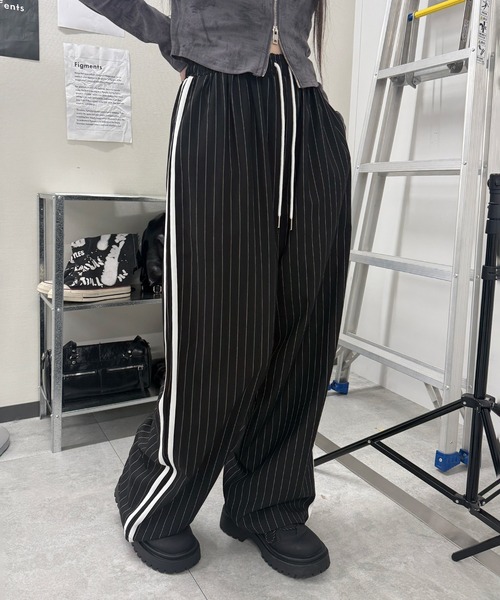 パンツ ストライプトラックパンツ レディース メンズ : ZOZOTOWN Yahoo