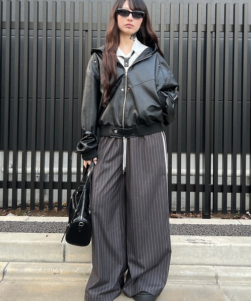 パンツ ストライプトラックパンツ レディース メンズ : ZOZOTOWN Yahoo