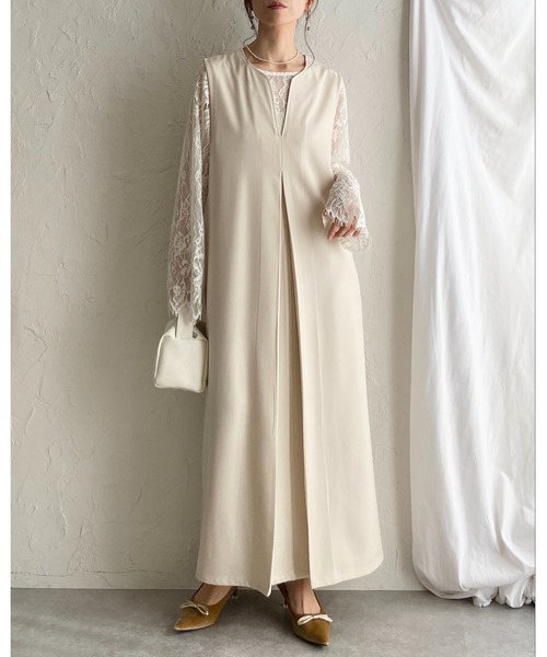 She's Closet パーティードレス ワンピース 卒園式 卒業式 深Vネック