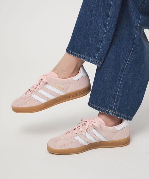美品 アディダス ガゼルインドア レースアップ スニーカー レディース 24cm snkrs-aclo_ad-hq2624