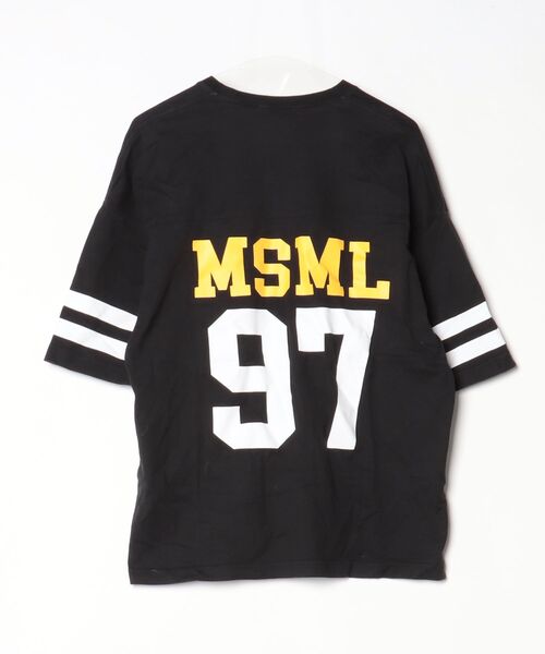 「MSML」 半袖Tシャツ S ブラック×ホワイト メンズ_画像3