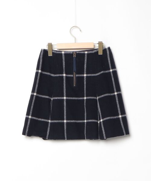 「BURBERRY BLUE LABEL」 チェック柄プリーツスカート 38 ネイビー レディース_画像2