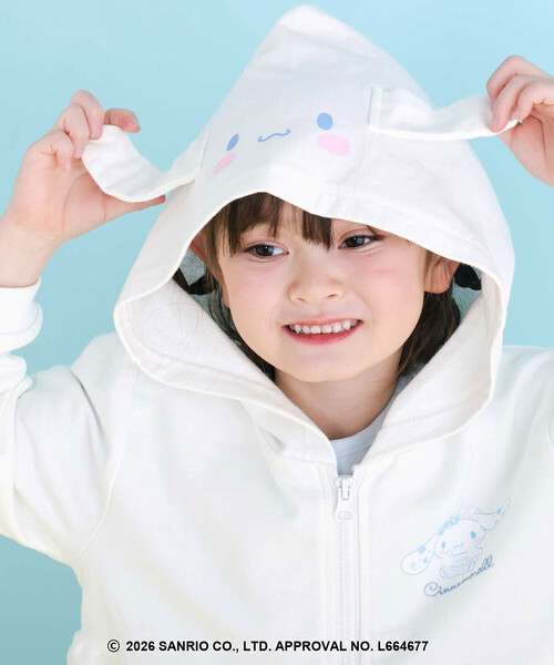 【①フレンチブル様☆専用】ポムポムプリン 半袖パーカー(猫ミミ)☆4L SLAP SLIP（スラップスリップ） パーカー 「シナモロール/ポムポム