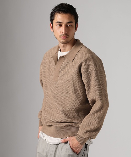 BAYFLOW（ベイフロー） ポロシャツ スキッパーポロプルオーバー メンズ