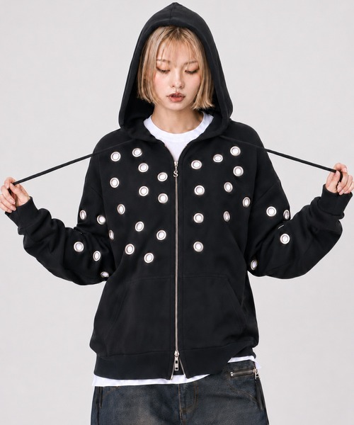 SEQUENZE パーカー 「SEQUENZ/シークエンズ」SQNZ EYELET ZIP PK 