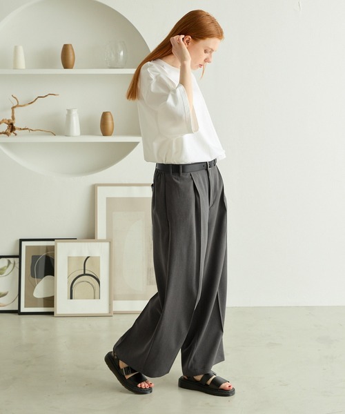 「molk」 スラックス S ダークグレー メンズ_画像2