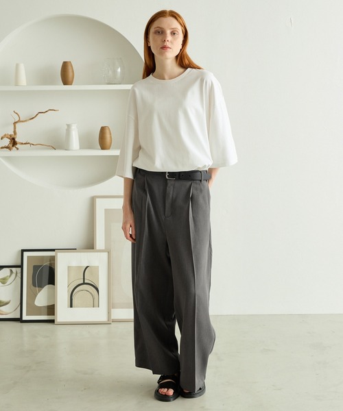 「molk」 スラックス S ダークグレー メンズ_画像5