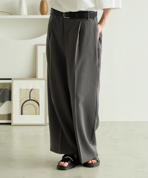 「molk」 スラックス S ダークグレー メンズ_画像6