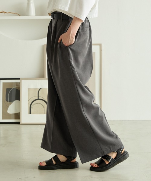 「molk」 スラックス S ダークグレー メンズ_画像9