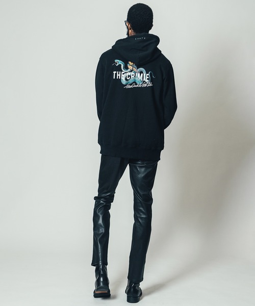「CRIMIE」 ティーシャツパーカー X-LARGE 黒いこと メンズ