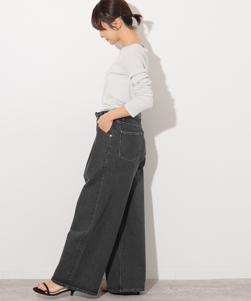 「JOURNAL STANDARD relume」 デニムパンツ 38 チャコールグレー レディースの画像