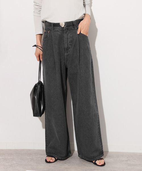 「JOURNAL STANDARD relume」 デニムパンツ 38 チャコールグレー レディースの画像
