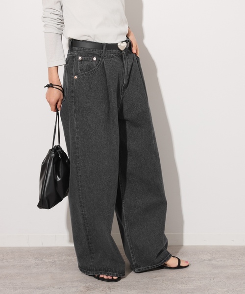 「JOURNAL STANDARD relume」 デニムパンツ 38 チャコールグレー レディースの画像