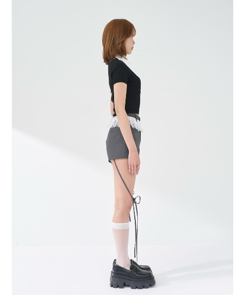 Darich（ダーリッチ） パンツ レースドッキングリボンショートパンツ