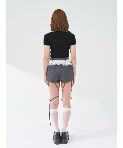 Darich（ダーリッチ） パンツ レースドッキングリボンショートパンツ