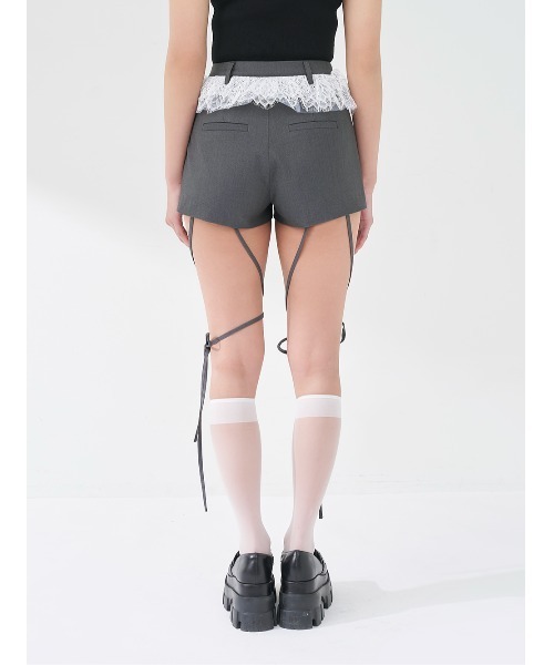 Darich（ダーリッチ） パンツ レースドッキングリボンショートパンツ