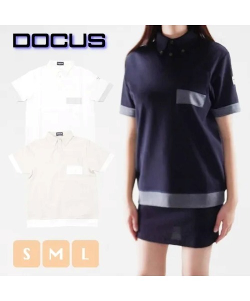 ドゥーカス DOCUS DESIGN ドゥーカス ゴルフ半袖 ポロシャツMサイズ DOCUS（ドゥーカス） ポロシャツ ポロ ゴルフウェア ボタンダウン