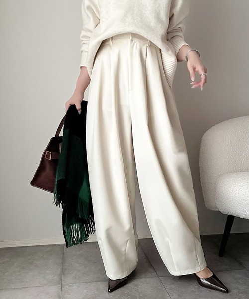 「classicalelf」 スラックス X-LARGE アイボリー レディース_画像4