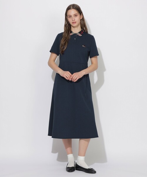 ワンピース ヘッジホッグチェックカラーポロワンピース
