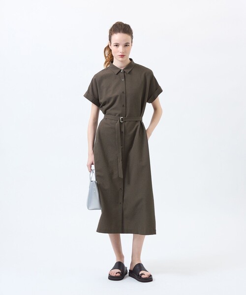 【近年 極美品】マッキントッシュフィロソフィー　シャツワンピース　洗える　マキシ MACKINTOSH PHILOSOPHY（マッキントッシュフィロソフィー） ワンピース