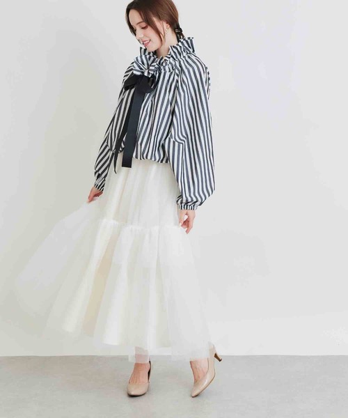 極美品♡ルネ♡ストライプブラウス PICCIN（ピッチン） ブラウス シャツ ザビエル太ストライプブラウス