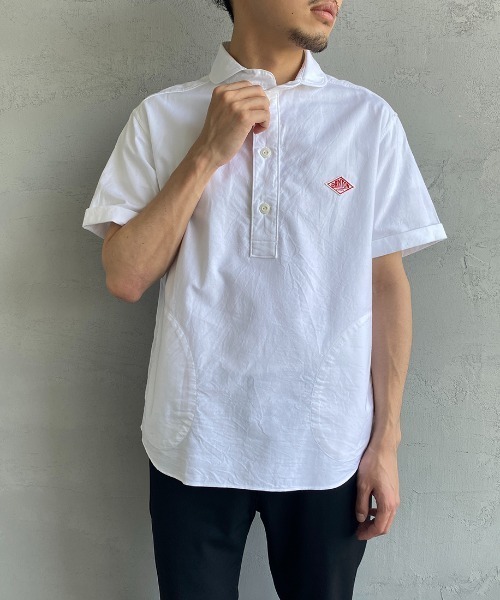 Danton（ダントン） 半袖シャツ 40 ホワイト レディース : ZOZOTOWN