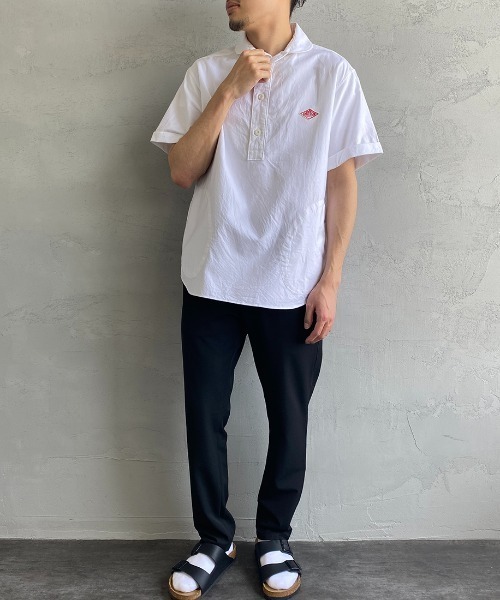 Danton（ダントン） 半袖シャツ 40 ホワイト レディース : ZOZOTOWN